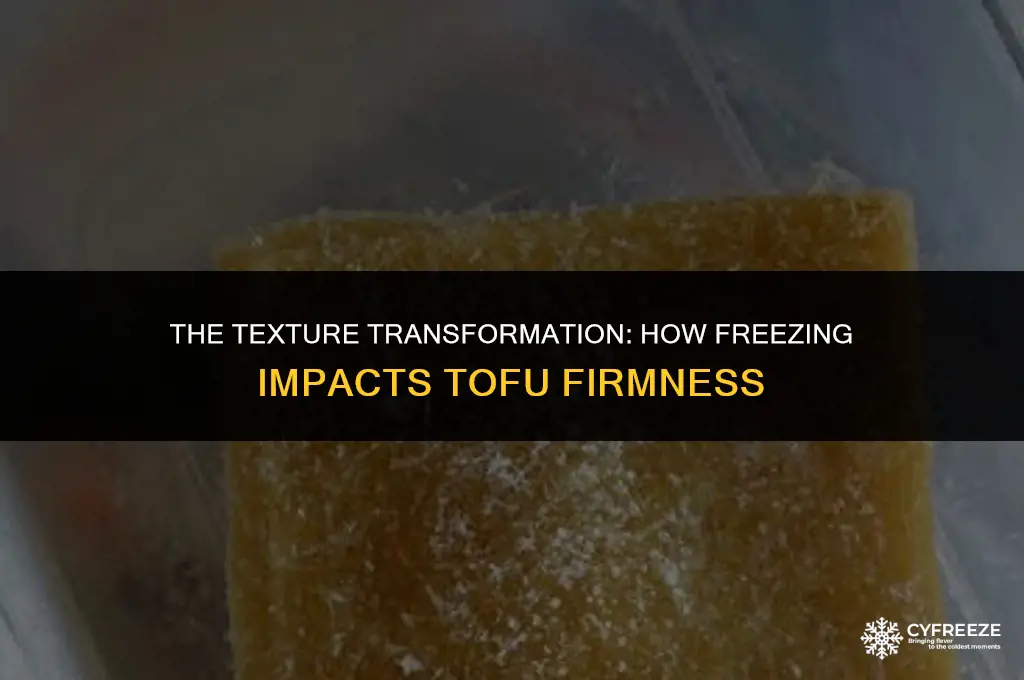 does freezing tofu make it firmer