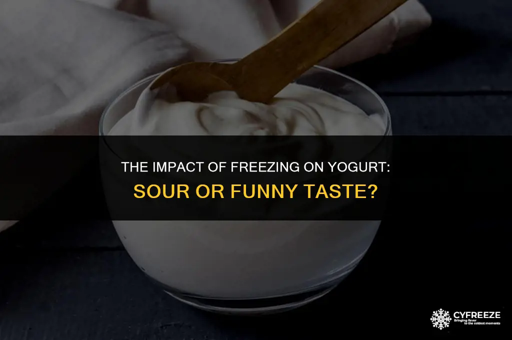 does freezing yogurt make it sour or taste funny