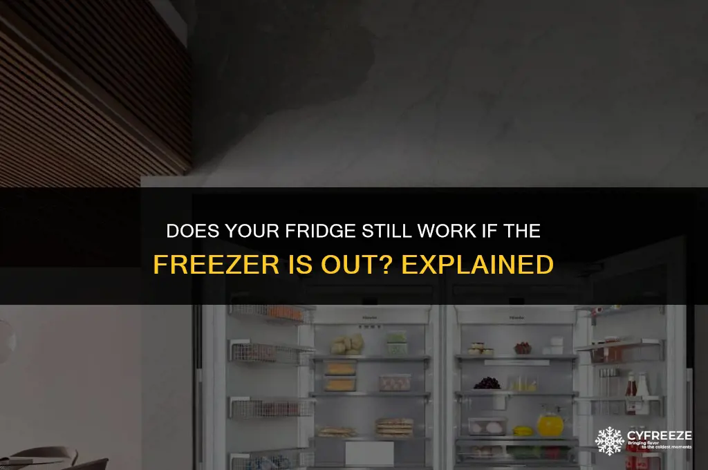 does fridge still work if freezer is out