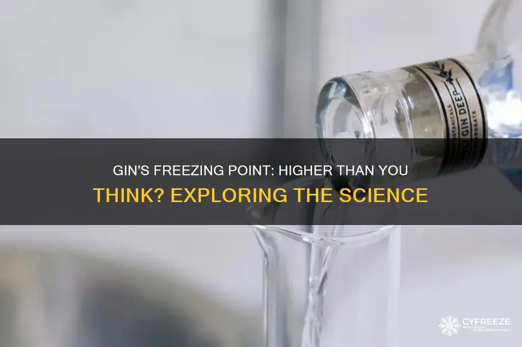 does gin have a higher freezing point