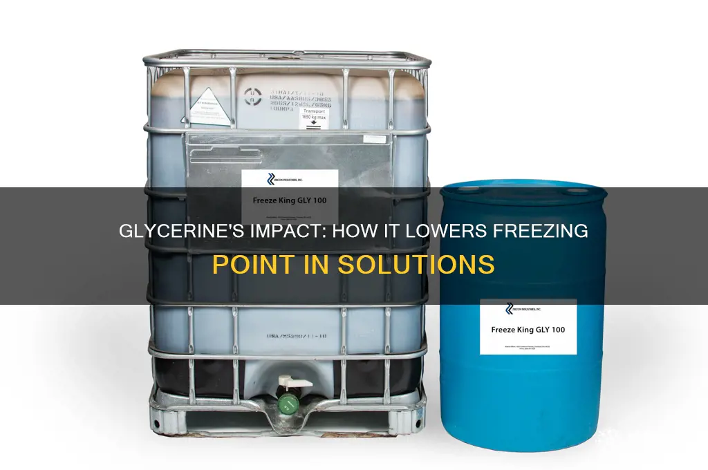 does glycerine lower freezing point
