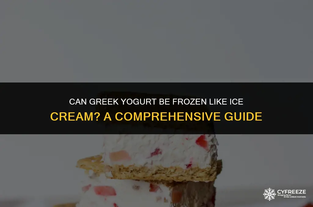 does greek yogurt freeze like ice cream