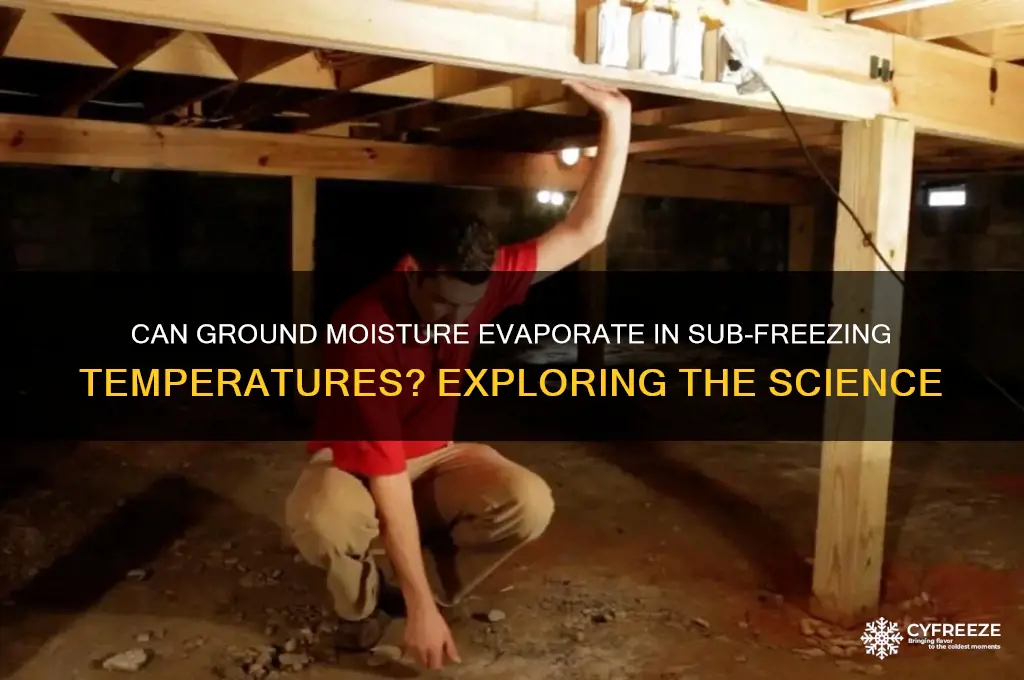 does ground moisture evaporate in sub freezing temperatures