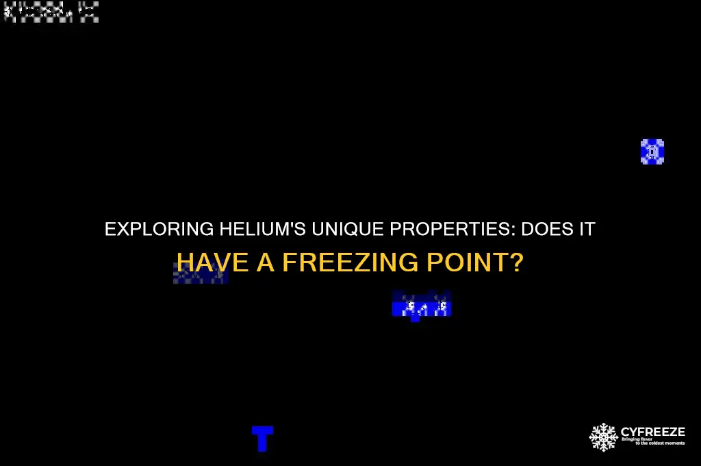 does helium have a freezing point