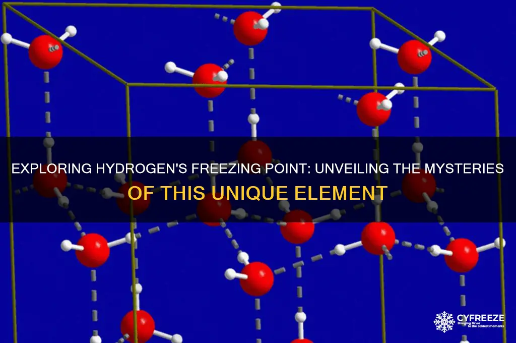 does hydrogen have a freezing point