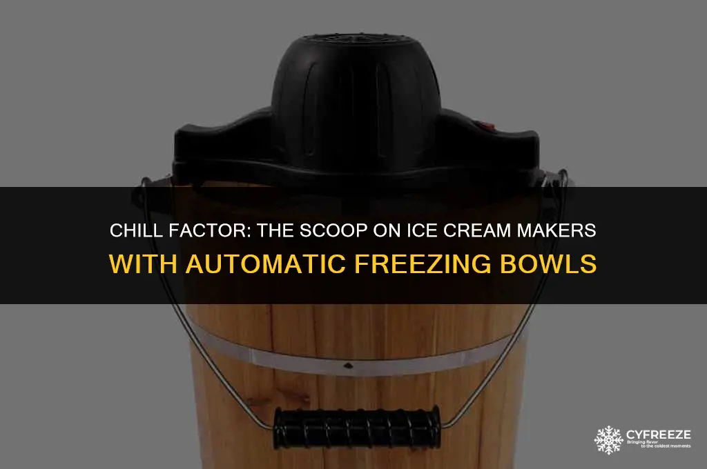 does ice cream makers have automatic freezing bowls
