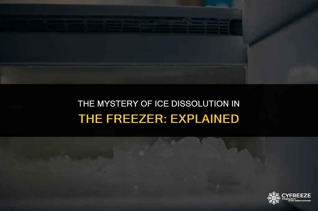does ice desolve in the freezer