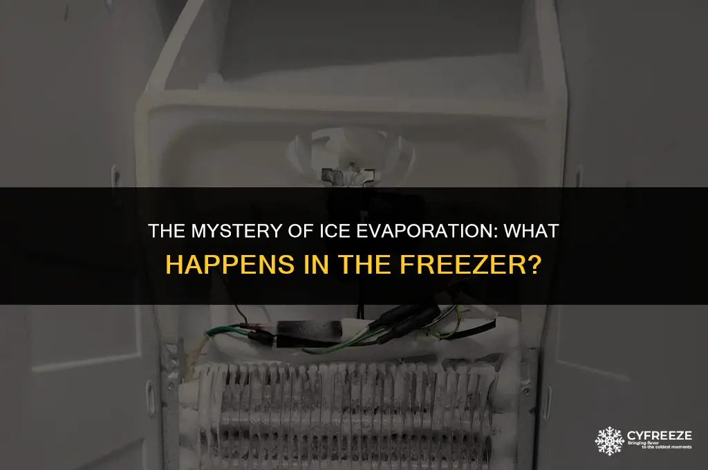 does ice evaporate in the freezer