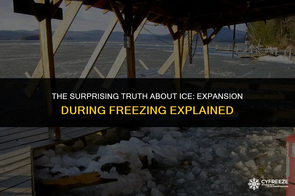 does ice expand when it freezes