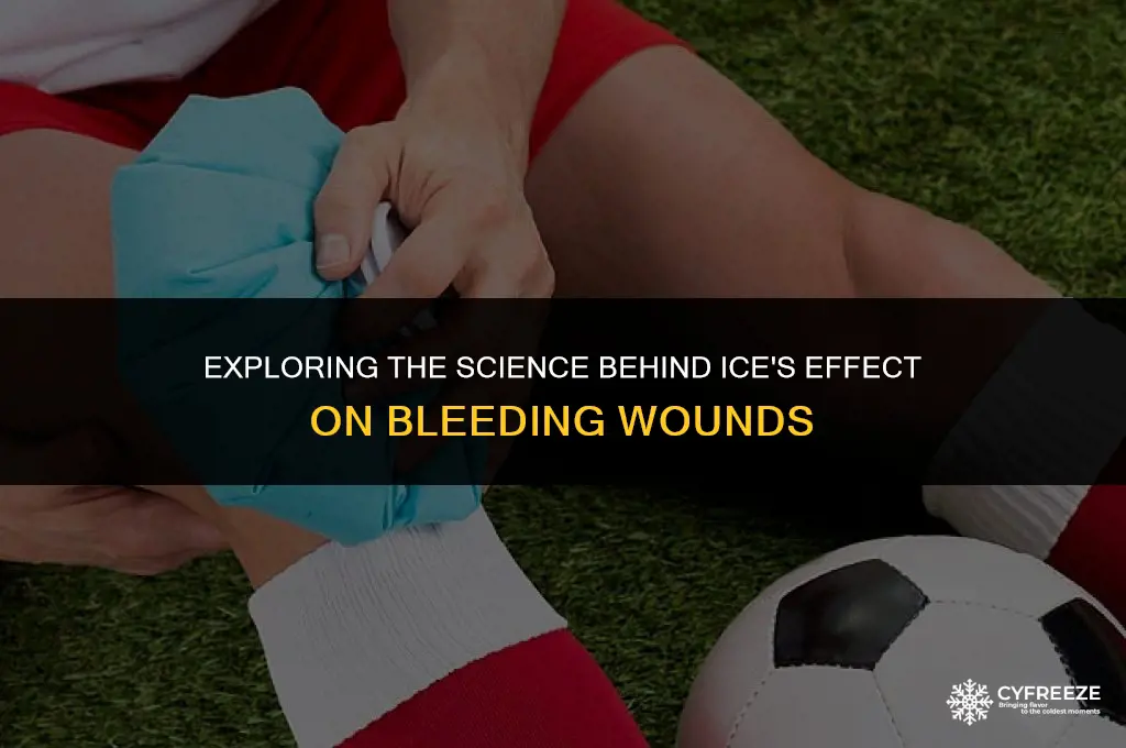 does ice freeze area where it bleeds