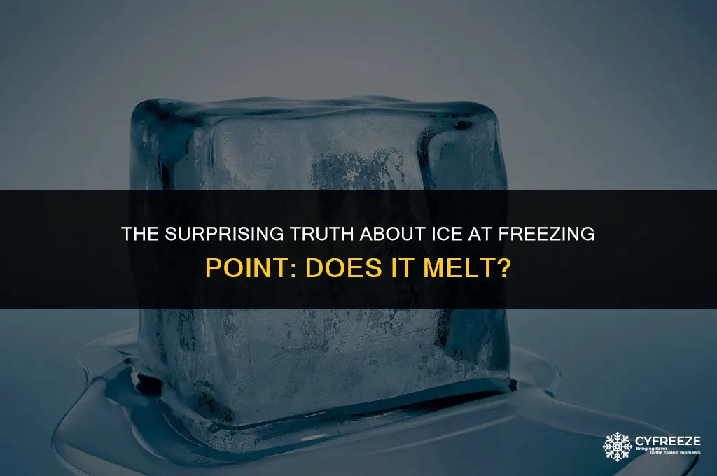 does ice kept at freezing point still melt
