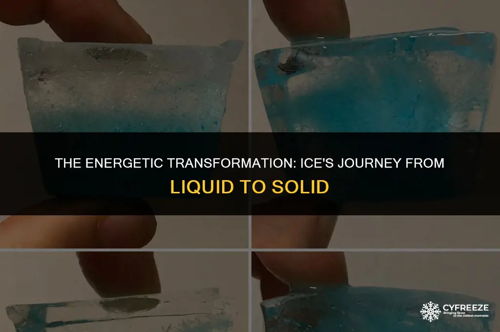 does ice lose or gain energy when it freezes