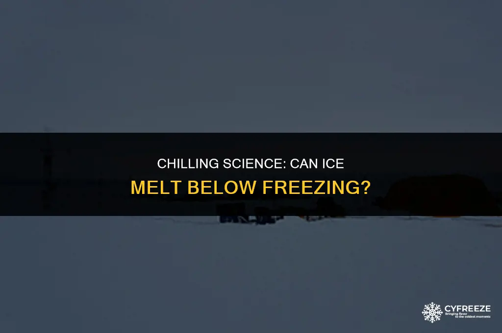 does ice melt work below freezing
