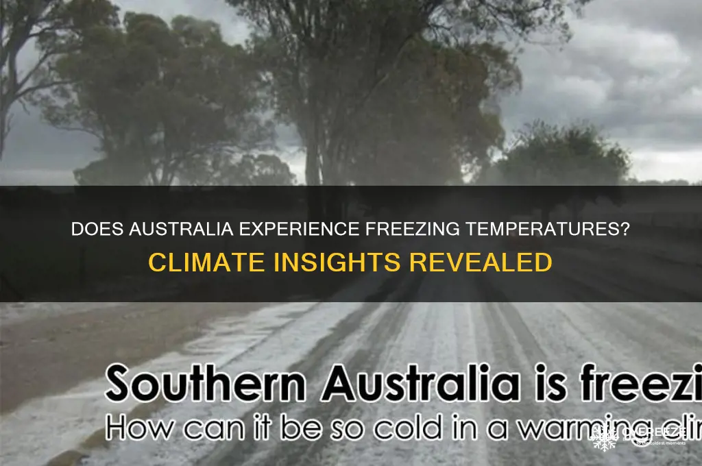 does it get below freezing in australia