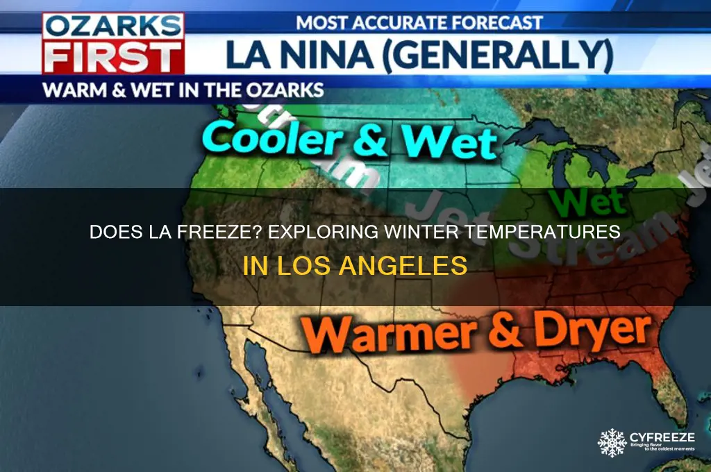 does it get below freezing in los angeles