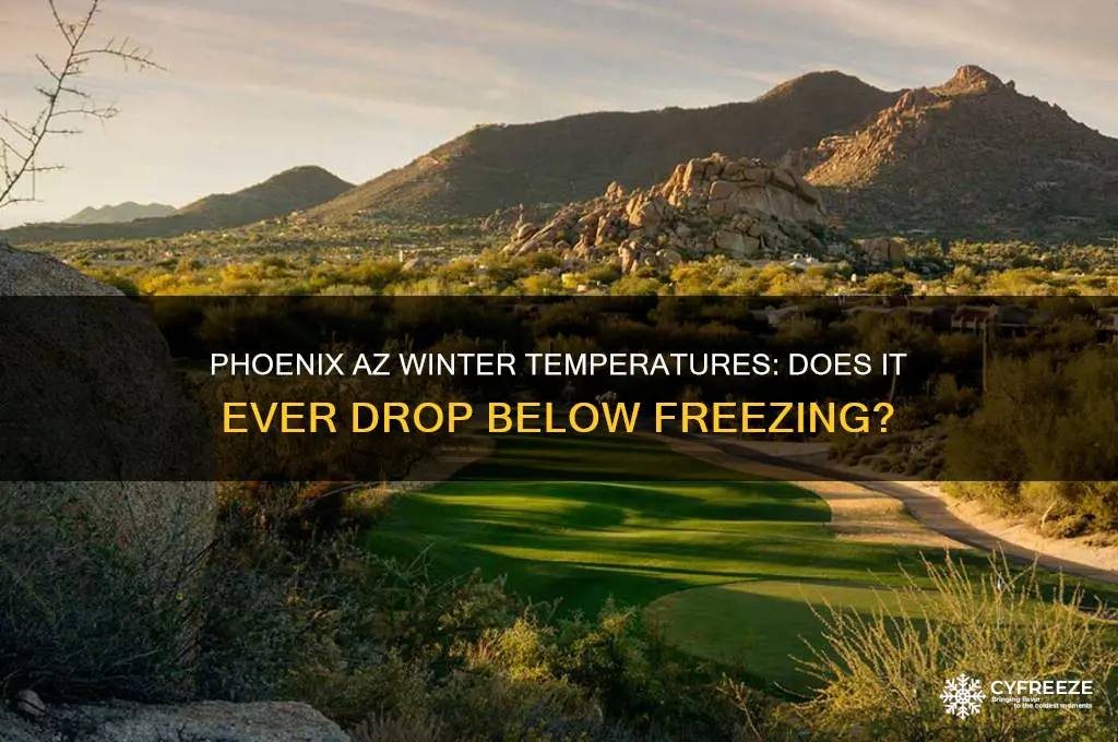 does it get below freezing in phoenix az