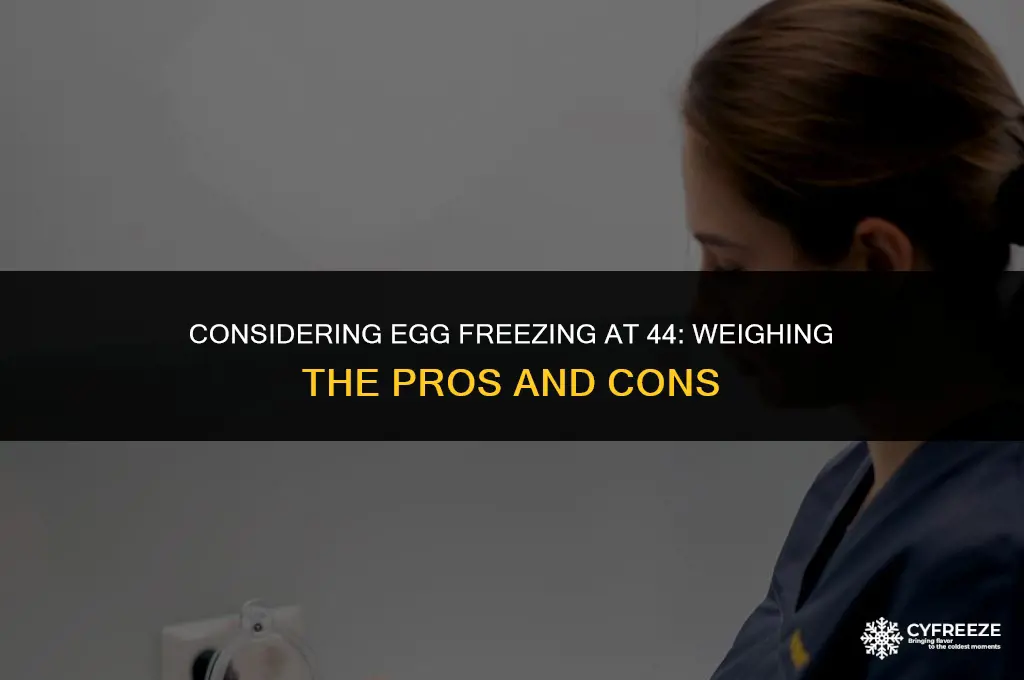 does it make sense to freeze eggs at 44