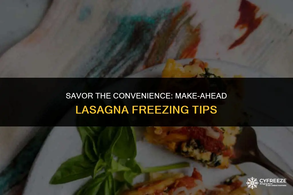 does make ahead lasagna need to be baked before freezing