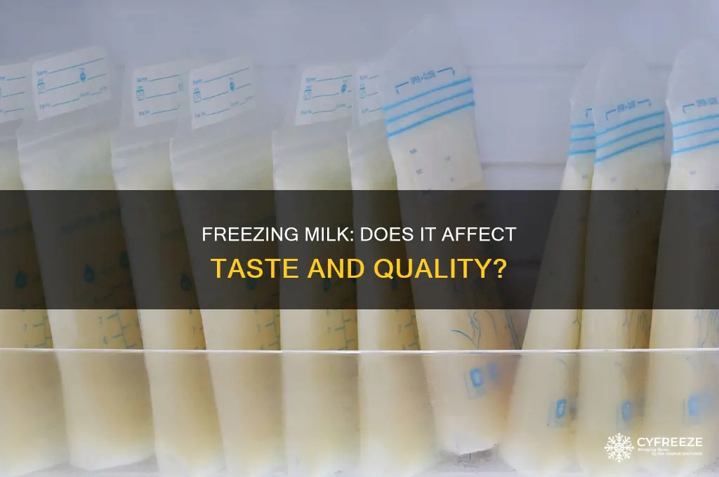 does milk get a bad taste if it freezes