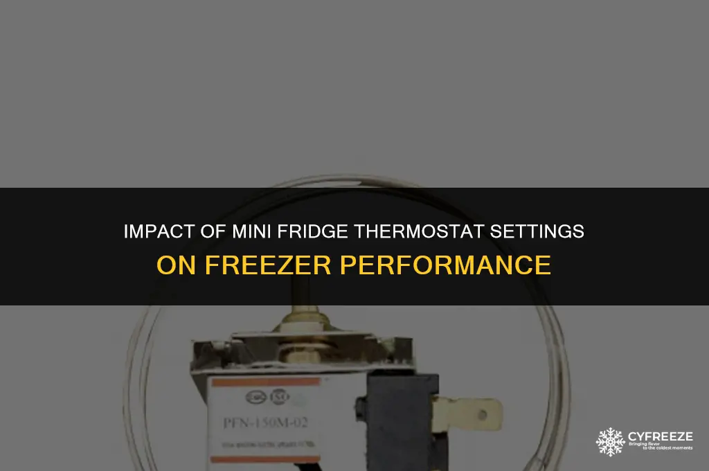 does mini fridge thermostat affect freezer