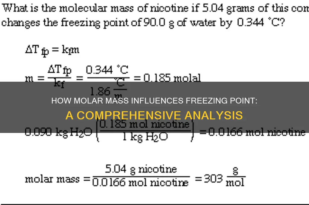 does molar mass affect freezing point