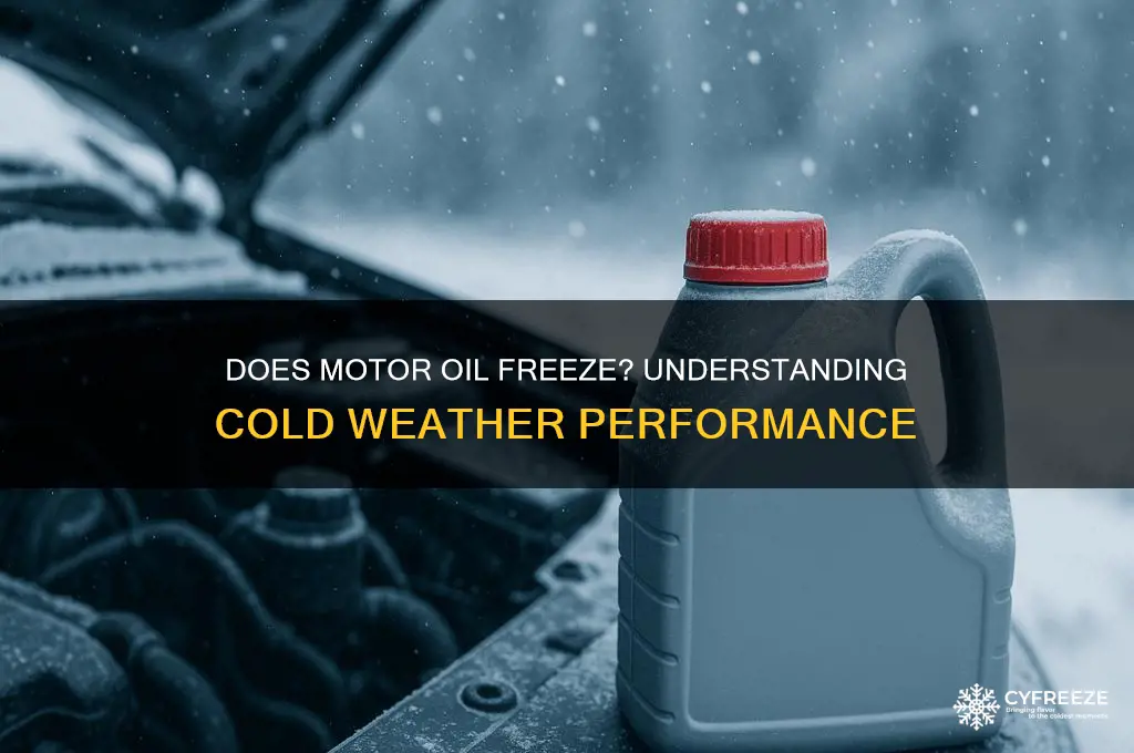 does motor oil freeze temperature