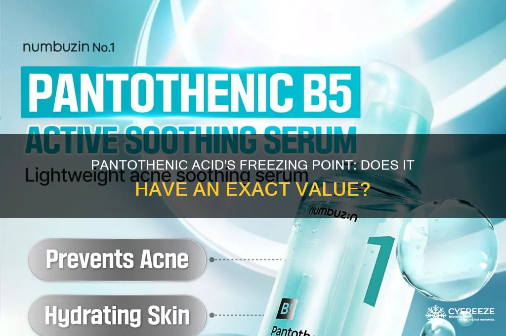 does pantothenic acid have an exact freezing point