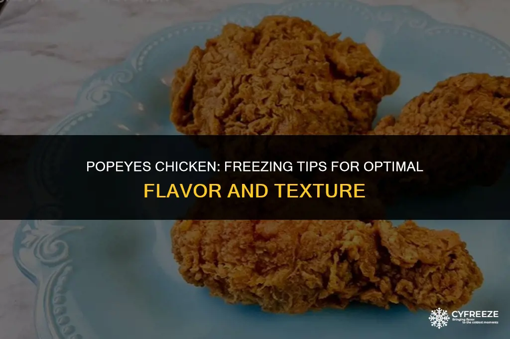 does popeyes chicken freeze well