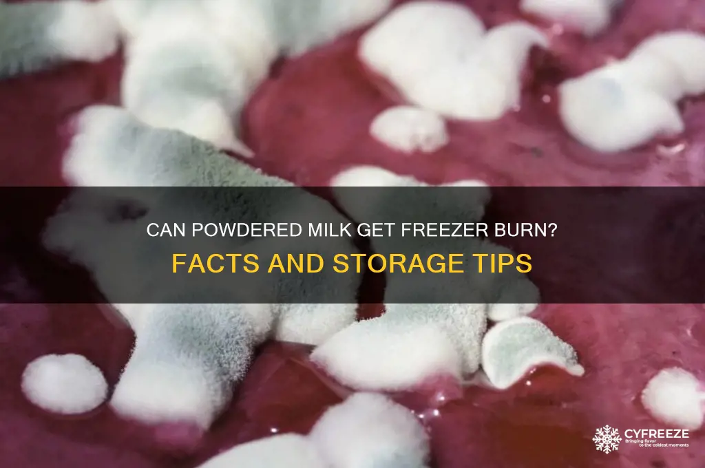 does powdered milk get freezer burned