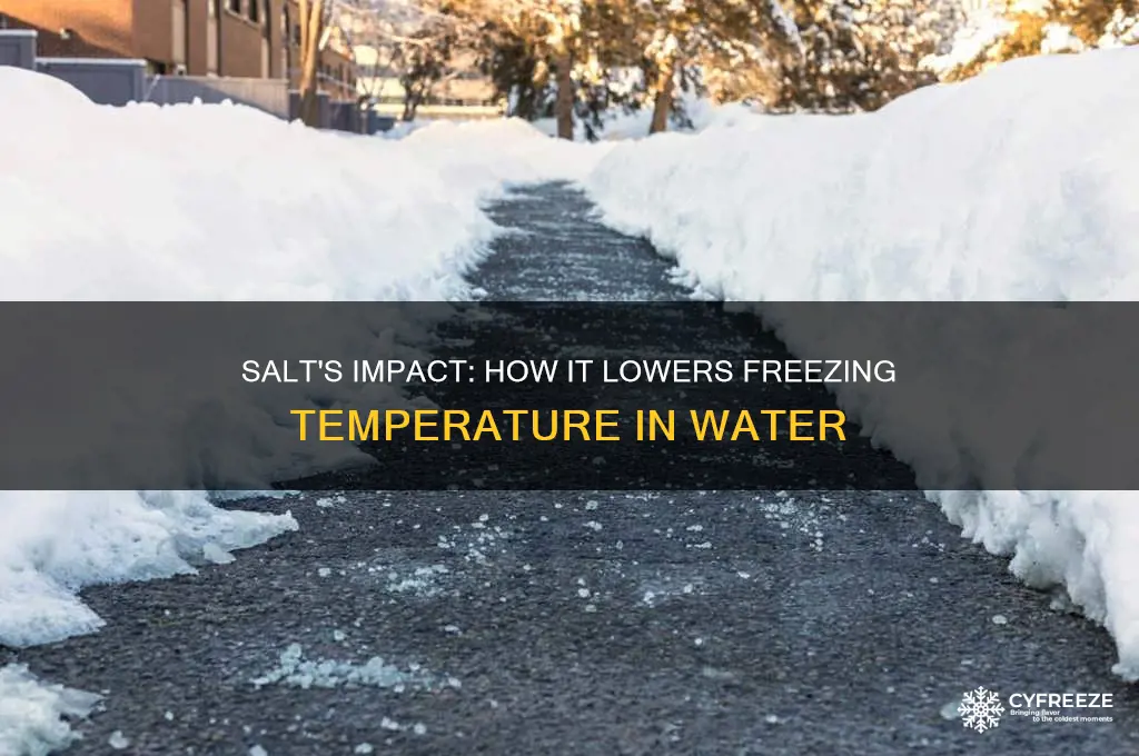 does salt lower freezing temperature