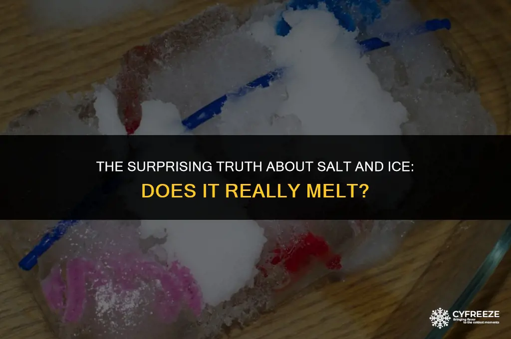 does salt melt ice when temperature is bllow freezing