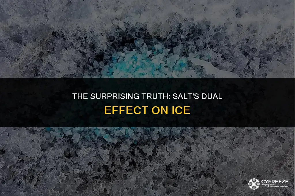 does salt melt or freeze ice
