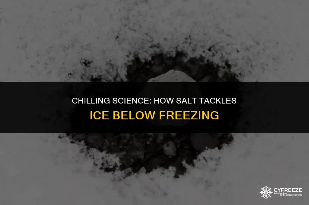 does salt work on ice below freezing