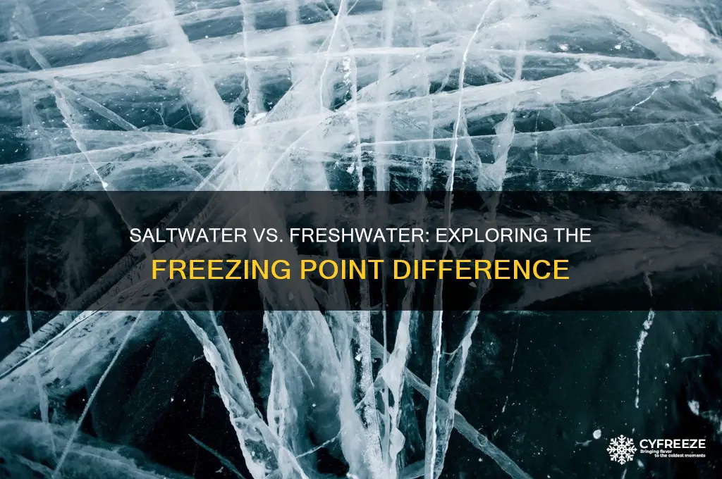 does saltwater have a lower freezing point than freshwater