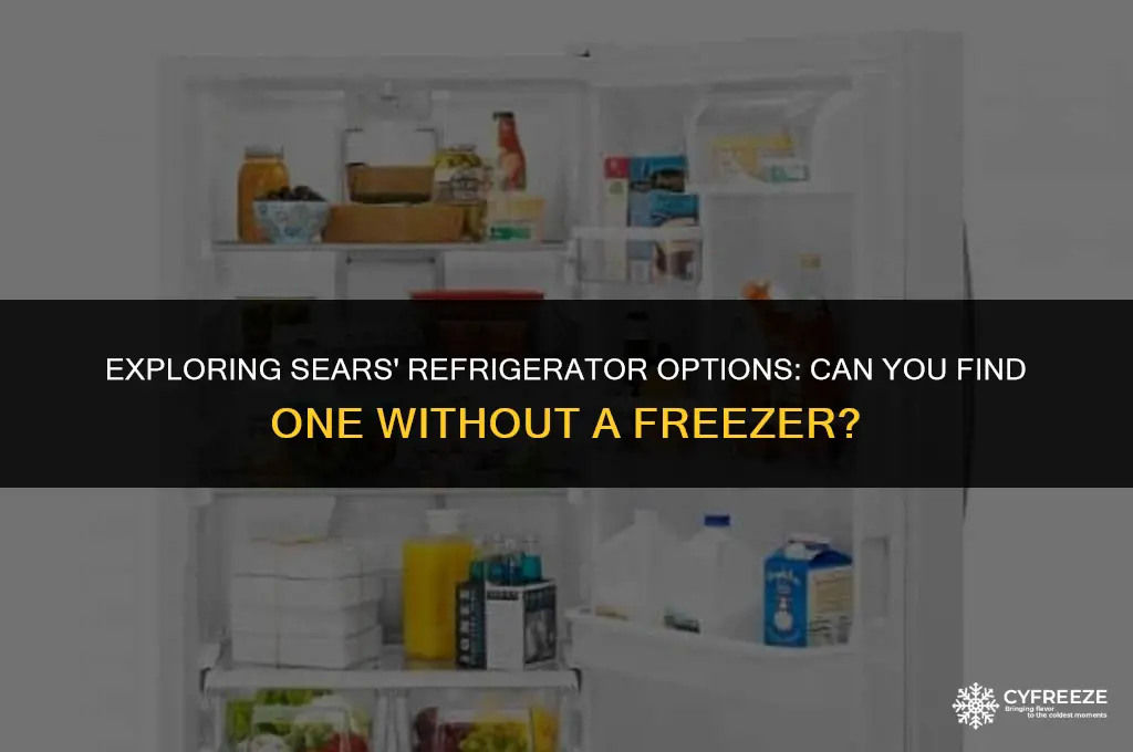 does sears make a refrigerator without a freezer