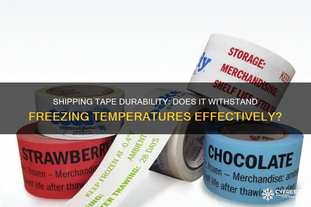 does shipping tape hold in freezing temperatures