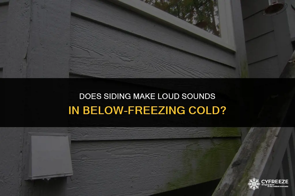 does siding make loud sounds in the below freezing cild