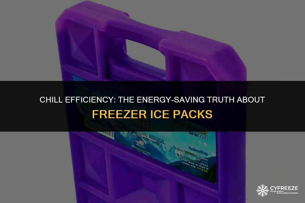 does storing ice packs in the freezer save energy