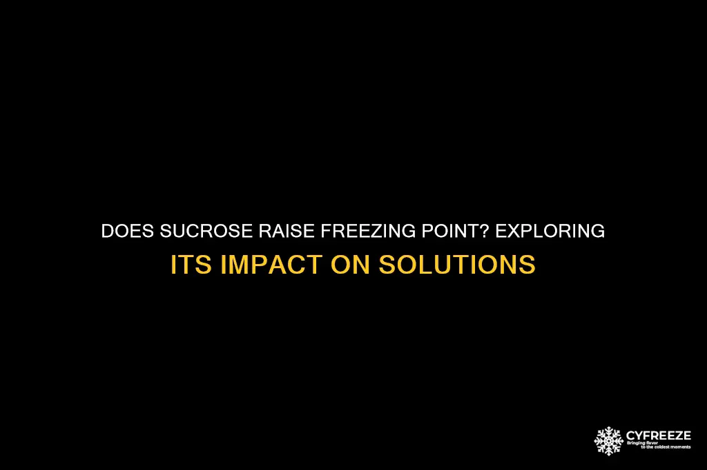 does sucrose raise freezing point