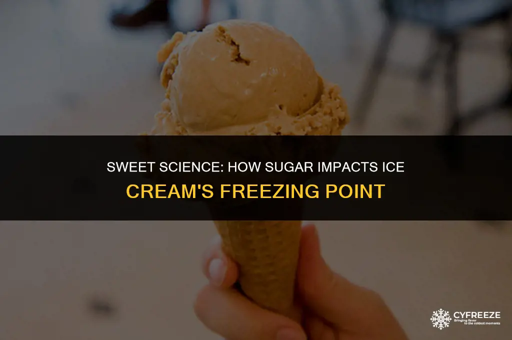 does sugar affect the freezing point of ice cream