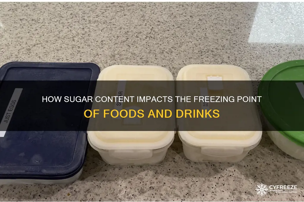 does sugar content affect freezing point