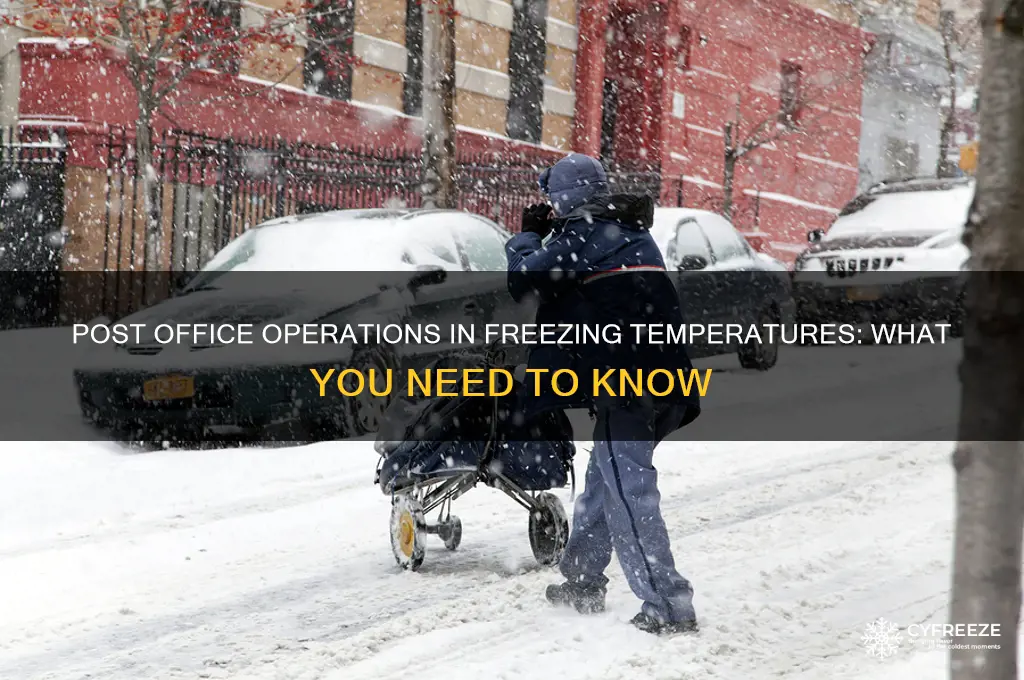 does the post office close in freezing temperatures