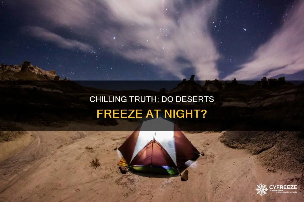 does the temperature go below freezing in a desert