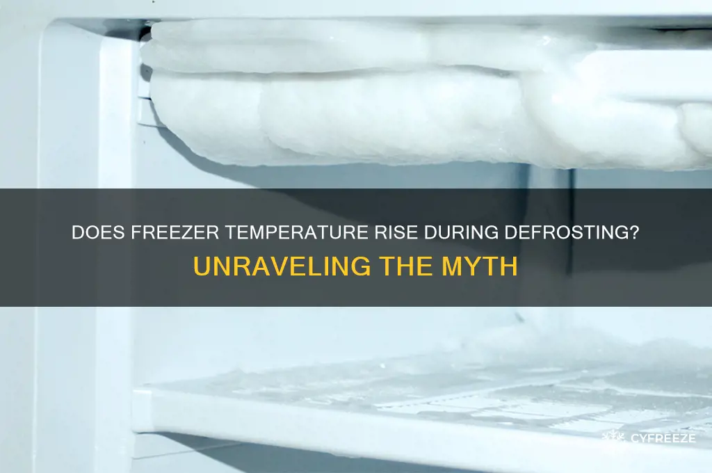 does the temperature in a freezer rise when it defrost