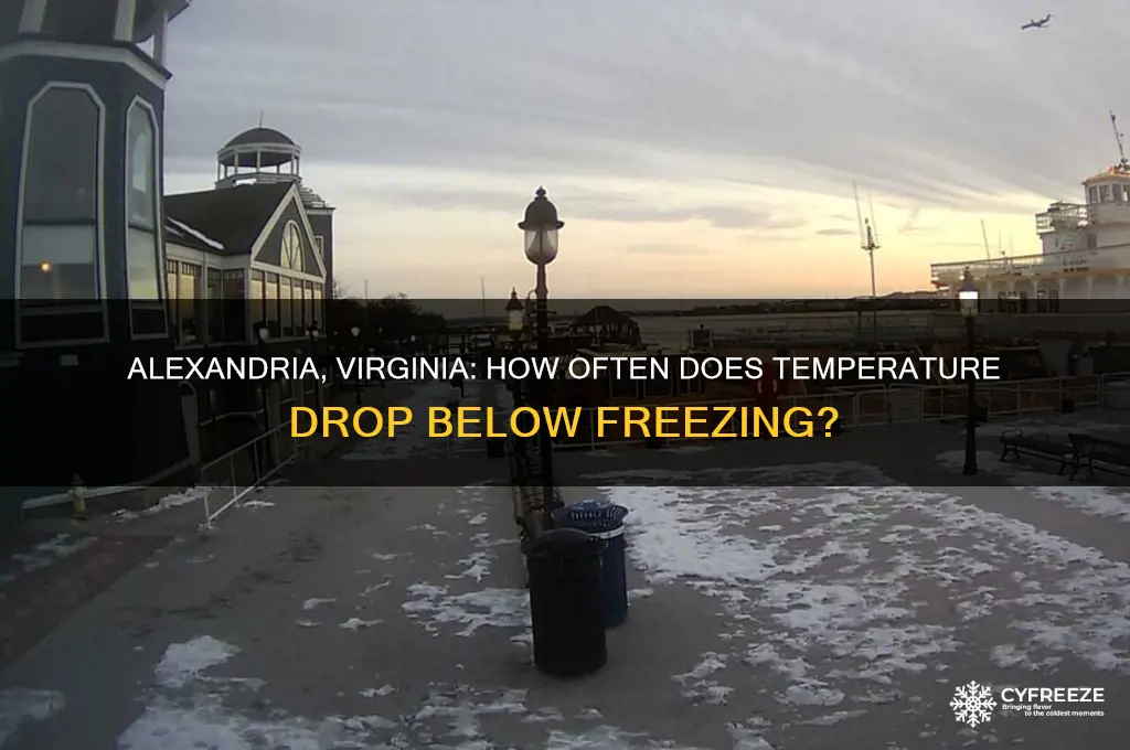 does the temperature in alexandria virginia get below freezing