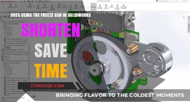 Does SolidWorks' Freeze Bar Feature Reduce File Save Time?