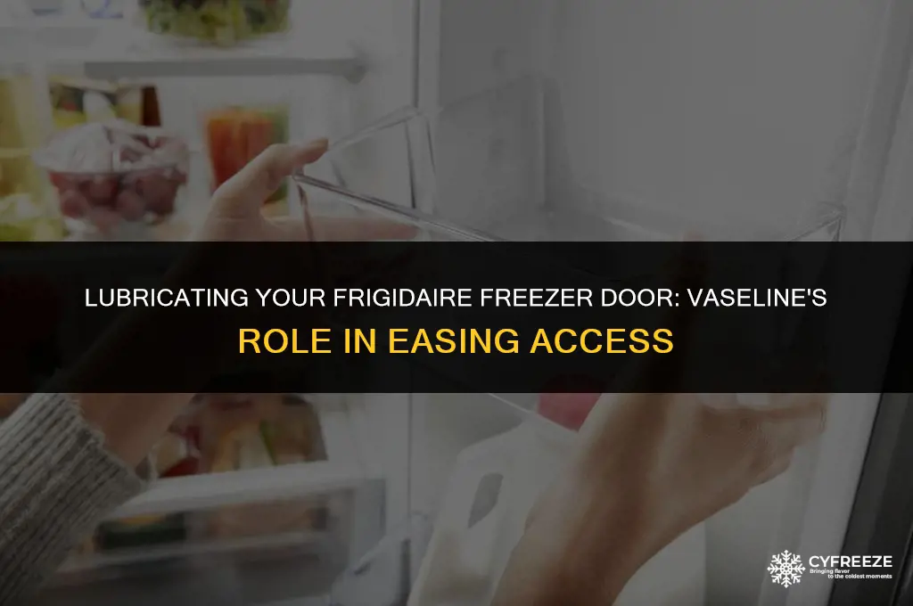 does vaseline make it easier to open frigidaire freezer door