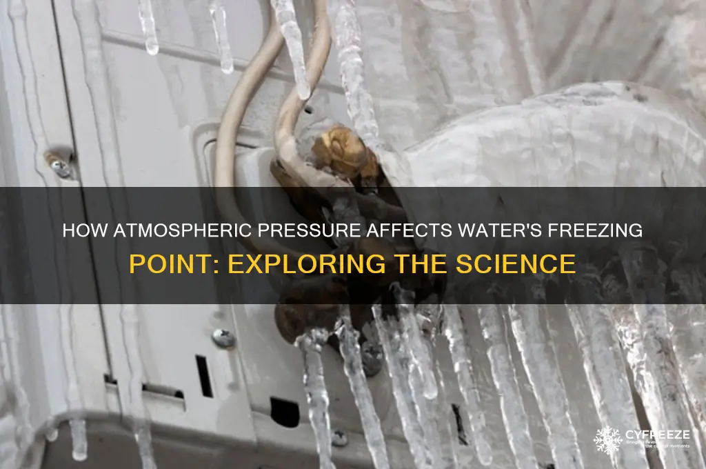 does waters freezing point increase as atmospheric pressure increases