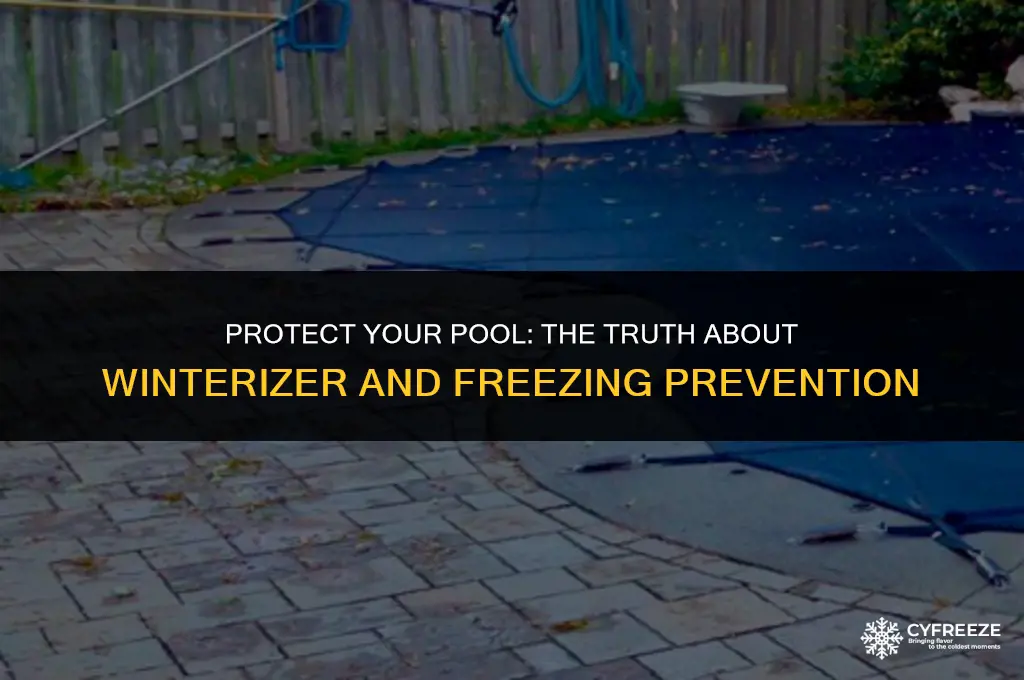 does winterizer make your pool not freeze