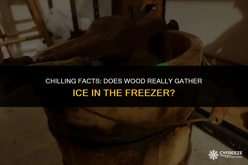 does wood gather ice in the freezer